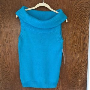 Lucia Burns 100% Cotton Sweater. Turquoise